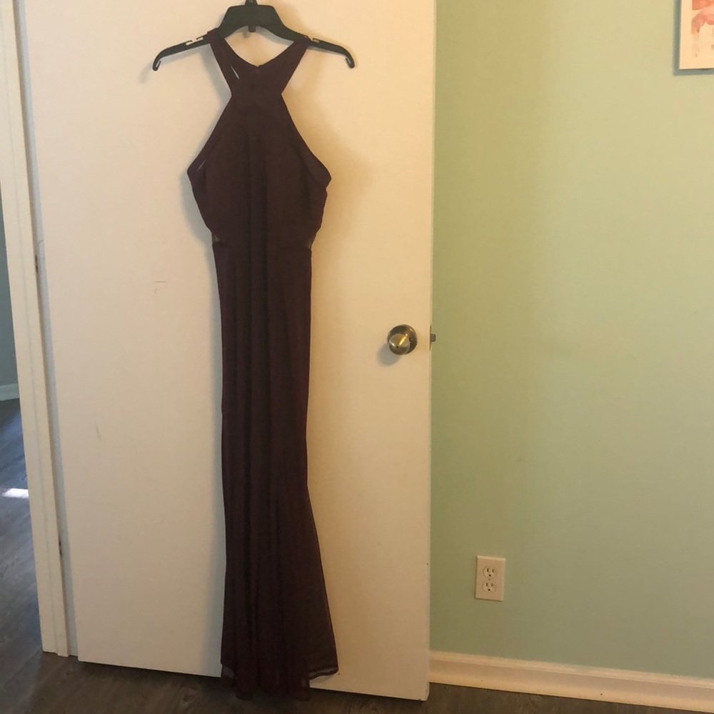 Plum colored long dress from Macy’s